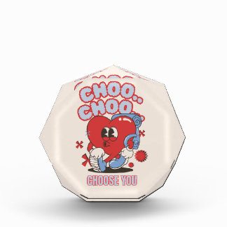 Groovy Red Heart Choo Choo Choose You Valentines  Photo Block