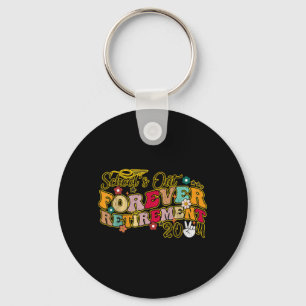 Groovy Retired Summer 2024 Schools Out Forever Key Ring