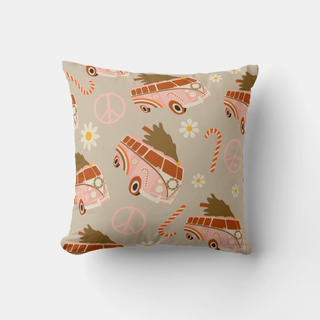 Groovy Retro 70’s Holiday Cushion (Front)
