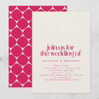 Groovy Retro 70s Design in Hot Pink Wedding