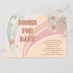Groovy Retro 70s   Rainbow Books for Baby Enclosure Card