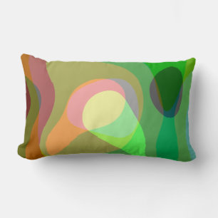 Groovy Retro Abstract Art 710 Lumbar Cushion
