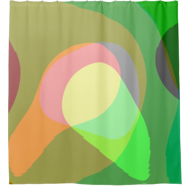 Groovy Retro Abstract Art 710 Shower Curtain (Front)