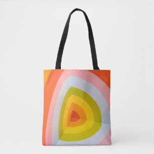 Groovy Retro Arches Canvas Tote Bag