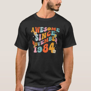 Groovy Retro Awesome Since 1984 38 Years Old 38th T-Shirt