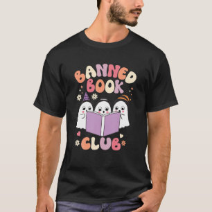 Groovy Retro Banned Book Club Reading Lover Hallow T-Shirt