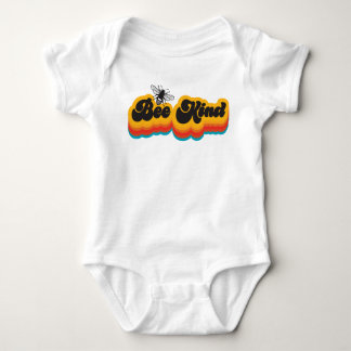 Groovy retro bee kind baby bodysuit