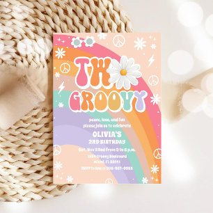 Groovy Retro Birthday Invitation