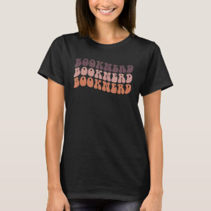 Groovy Retro Book Nerd Reading Book  Bookworm Teac T-Shirt