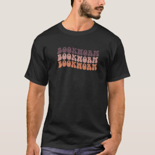 Groovy Retro Bookworm Reading Book Book Nerd Teac T-Shirt