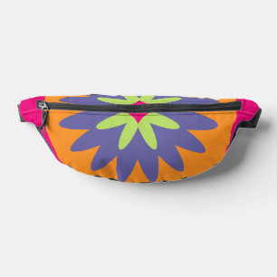 Groovy Retro Botanical Pattern Artwork Bum Bags