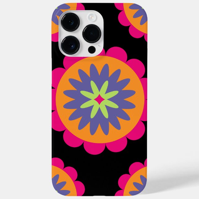Groovy Retro Botanical Pattern Artwork Case-Mate iPhone Case (Back)