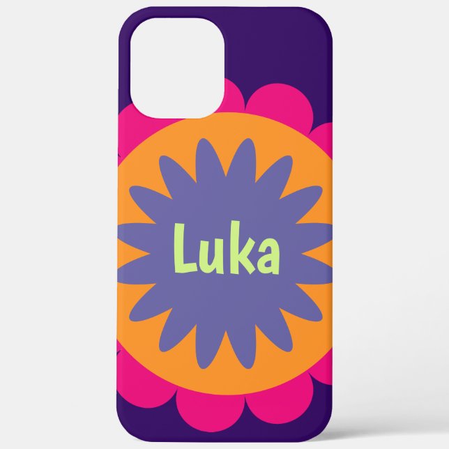 Groovy Retro Botanical Pattern Artwork Case-Mate iPhone Case (Back)