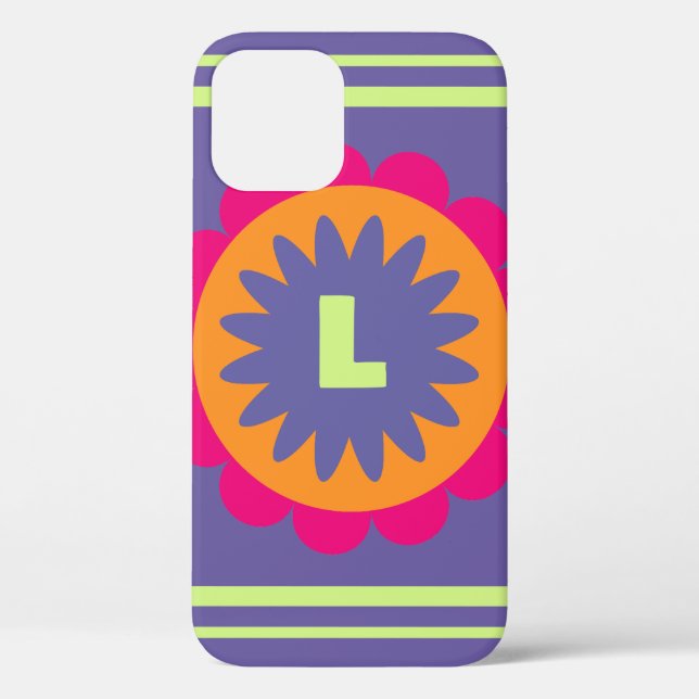 Groovy Retro Botanical Pattern Artwork Case-Mate iPhone Case (Back)
