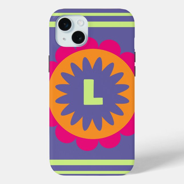Groovy Retro Botanical Pattern Artwork Case-Mate iPhone Case (Back)