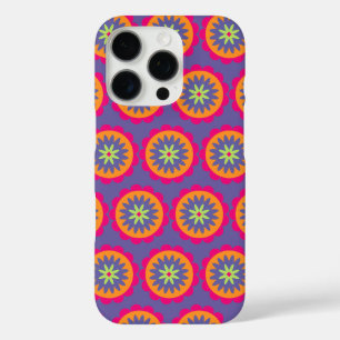 Groovy Retro Botanical Pattern Artwork iPhone 16 Pro Case