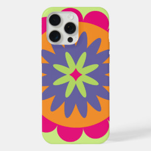 Groovy Retro Botanical Pattern Artwork iPhone 15 Pro Max Case