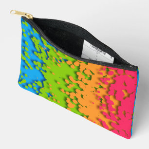 Groovy Retro Bubbly Trippy Funky Panromantic Pride Accessory Pouch
