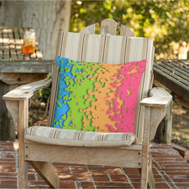 Groovy Retro Bubbly Trippy Funky Panromantic Pride Cushion (Chair)