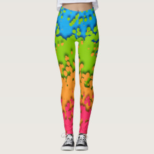 Groovy Retro Bubbly Trippy Funky Panromantic Pride Leggings