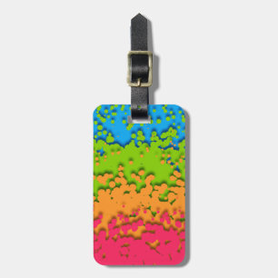 Groovy Retro Bubbly Trippy Funky Panromantic Pride Luggage Tag