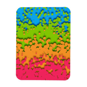 Groovy Retro Bubbly Trippy Funky Panromantic Pride Magnet