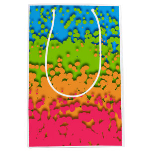 Groovy Retro Bubbly Trippy Funky Panromantic Pride Medium Gift Bag