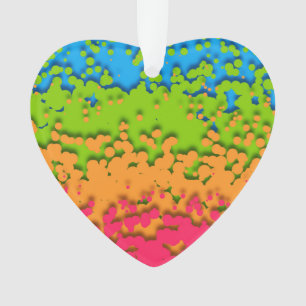 Groovy Retro Bubbly Trippy Funky Panromantic Pride Ornament