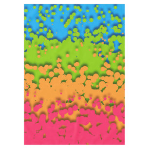 Groovy Retro Bubbly Trippy Funky Panromantic Pride Tablecloth