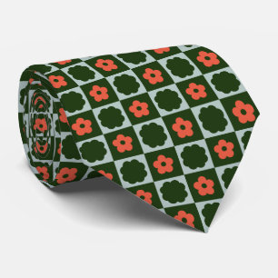 Groovy Retro Chequerboard, Y2K 90s  Tie