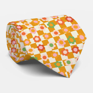 Groovy Retro Chequerboard, Y2K 90s Tie