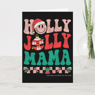 Groovy Retro Christmas Hippie Have A Holly Xmas Jo Card