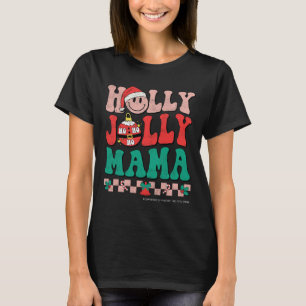 Groovy Retro Christmas Hippie Have A Holly Xmas Jo T-Shirt