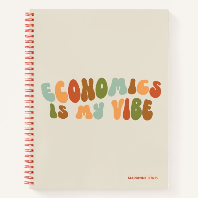 Groovy Retro Economics Is My Vibe, Economist Notebook (Front)