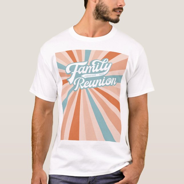 Groovy Retro Family Reunion Get Together T-Shirt (Front)