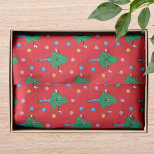 Groovy Retro Festive Girly Christmas Trees Tissue Paper