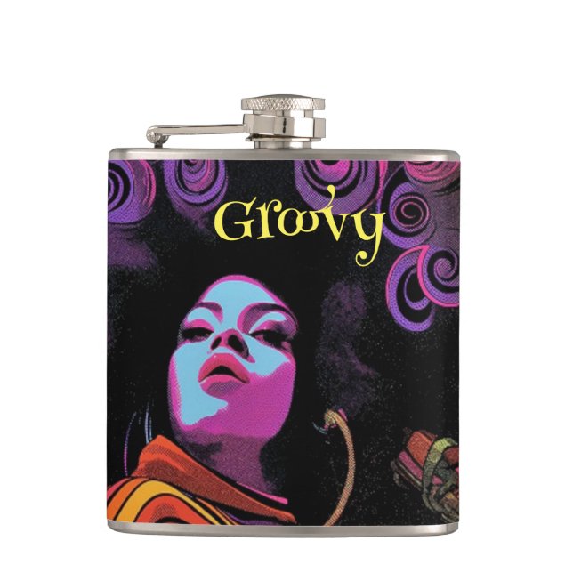 Groovy Retro Flask (Front)