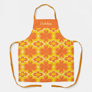 Groovy Retro Floral Apron