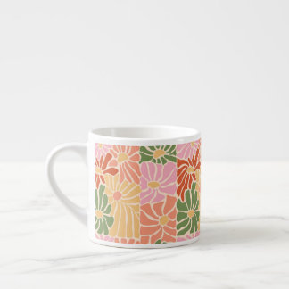 Groovy Retro Floral Espresso Cup