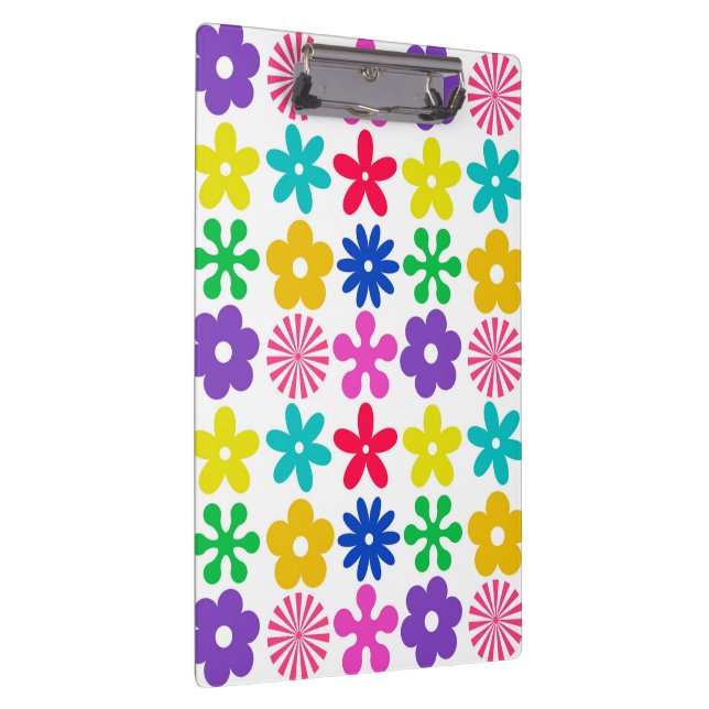 GROOVY RETRO FLOWERS CLIPBOARD (Right)