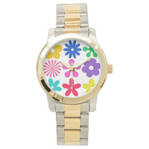 GROOVY RETRO FLOWERS WATCH