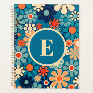 Groovy Retro Garden Floral 60s 70s Personalised Planner