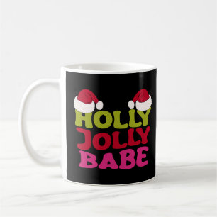 Groovy Retro Holly Xmas Jolly Babe  Coffee Mug