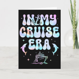 Groovy Retro In My Cruise Era Family Vacation Crui Card
