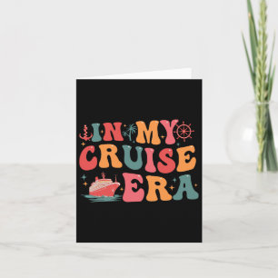 Groovy Retro In My Cruise Era Family Vacation Crui Card