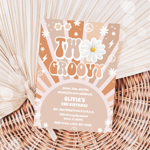 Groovy Retro Kids Birthday Invitation