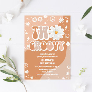 Groovy Retro Kids Birthday Invitation