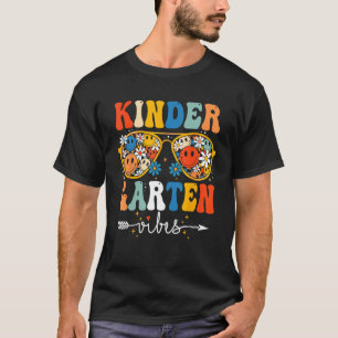Groovy Retro Kindergarten Vibes First Day Back To  T-Shirt