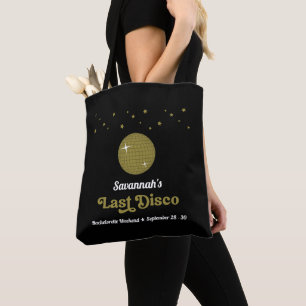 Groovy Retro Last Disco Bride Bachelorette Party Tote Bag
