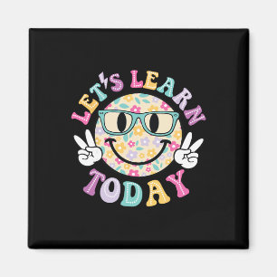 Groovy Retro Lets Learn Today Teacher Student Back Magnet